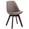 Silla De Comedor Borneo V2 En Tela Gris topo,Nogal