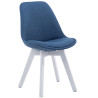 Silla De Comedor Borneo V2 En Tela Azul,Blanco