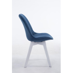 Silla De Comedor Borneo V2 En Tela Azul,Blanco