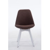 Silla De Comedor Borneo V2 En Tela Marrón,Blanco