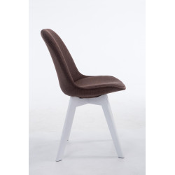 Silla De Comedor Borneo V2 En Tela Marrón,Blanco