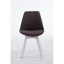 Silla De Comedor Borneo V2 En Tela Gris oscuro,Blanco