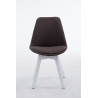 Silla De Comedor Borneo V2 En Tela Gris oscuro,Blanco