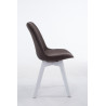 Silla De Comedor Borneo V2 En Tela Gris oscuro,Blanco