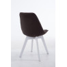 Silla De Comedor Borneo V2 En Tela Gris oscuro,Blanco