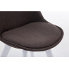 Silla De Comedor Borneo V2 En Tela Gris oscuro,Blanco