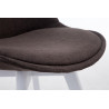 Silla De Comedor Borneo V2 En Tela Gris oscuro,Blanco