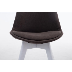 Silla De Comedor Borneo V2 En Tela Gris oscuro,Blanco