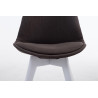 Silla De Comedor Borneo V2 En Tela Gris oscuro,Blanco