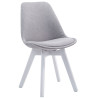 Silla De Comedor Borneo V2 En Tela Gris,Blanco