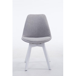 Silla De Comedor Borneo V2 En Tela Gris,Blanco