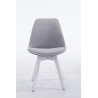 Silla De Comedor Borneo V2 En Tela Gris,Blanco