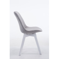 Silla De Comedor Borneo V2 En Tela Gris,Blanco