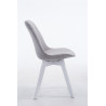 Silla De Comedor Borneo V2 En Tela Gris,Blanco