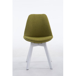 Silla De Comedor Borneo V2 En Tela Verde,Blanco