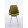 Silla De Comedor Borneo V2 En Tela Verde,Blanco