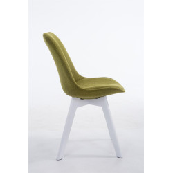 Silla De Comedor Borneo V2 En Tela Verde,Blanco