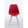 Silla De Comedor Borneo V2 En Tela Rojo,Blanco
