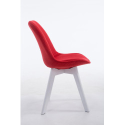 Silla De Comedor Borneo V2 En Tela Rojo,Blanco
