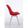 Silla De Comedor Borneo V2 En Tela Rojo,Blanco