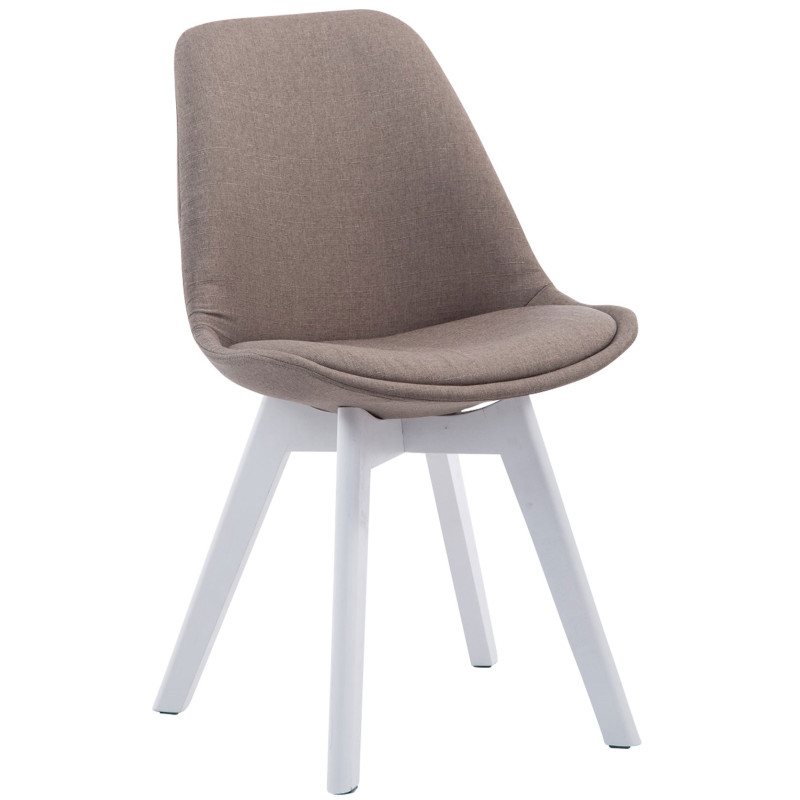 Silla De Comedor Borneo V2 En Tela Gris topo,Blanco