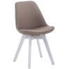 Silla De Comedor Borneo V2 En Tela Gris topo,Blanco