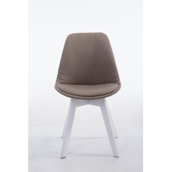 Silla De Comedor Borneo V2 En Tela Gris topo,Blanco