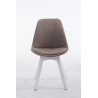 Silla De Comedor Borneo V2 En Tela Gris topo,Blanco