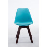 Silla De Comedor Borneo V2 Azul,Nogal