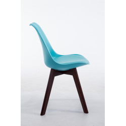 Silla De Comedor Borneo V2 Azul,Nogal