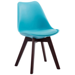 Silla De Comedor Borneo V2 Azul,Nogal
