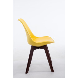 Silla De Comedor Borneo V2 Amarillo,Nogal