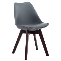 Silla De Comedor Borneo V2 Gris,Nogal