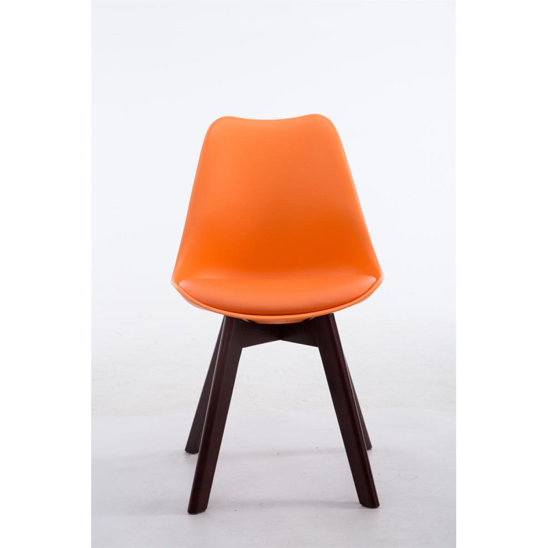 Silla De Comedor Borneo V2 Naranja,Nogal
