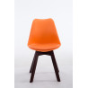 Silla De Comedor Borneo V2 Naranja,Nogal