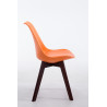 Silla De Comedor Borneo V2 Naranja,Nogal