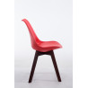Silla De Comedor Borneo V2 Rojo,Nogal
