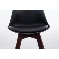 Silla De Comedor Borneo V2 Negro,Nogal