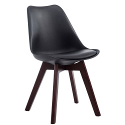 Silla De Comedor Borneo V2 Negro,Nogal