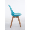 Silla De Comedor Borneo V2 Azul,Natural