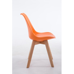 Silla De Comedor Borneo V2 Naranja,Natural