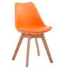 Silla De Comedor Borneo V2 Naranja,Natural