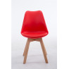 Silla De Comedor Borneo V2 Rojo,Natural