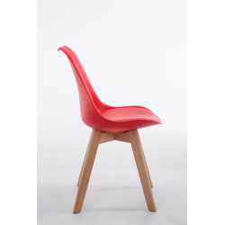 Silla De Comedor Borneo V2 Rojo,Natural