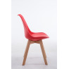 Silla De Comedor Borneo V2 Rojo,Natural