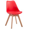 Silla De Comedor Borneo V2 Rojo,Natural