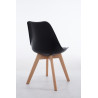 Silla De Comedor Borneo V2 Negro,Natural