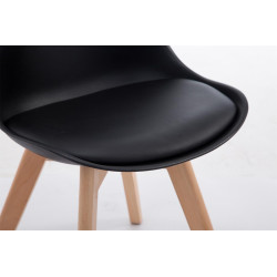 Silla De Comedor Borneo V2 Negro,Natural