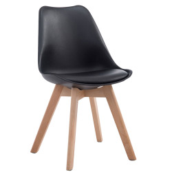 Silla De Comedor Borneo V2 Negro,Natural