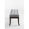 Taburete Recibidor Ramses En Madera Oscura Gris,100 cm